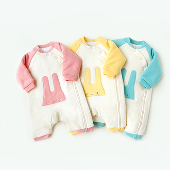 南极人新生儿彩棉保暖衣服0-3月宝宝系带加厚和尚服套装 保暖-绿色宽条纹 59cm 白色